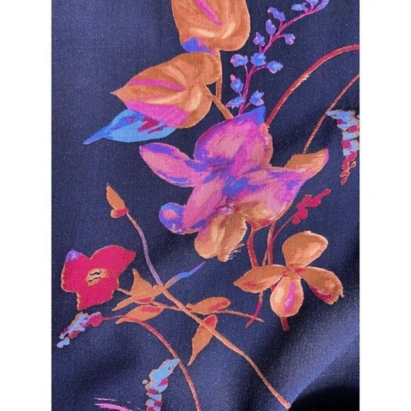 A NEW DAY AND Blue Floral Mock Neck‎ Smocked Maxi Dress Sz XS - Picture 6 of 8